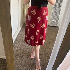 Madewell floral skirt